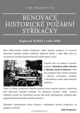 Renovace stříkačky Sigmund